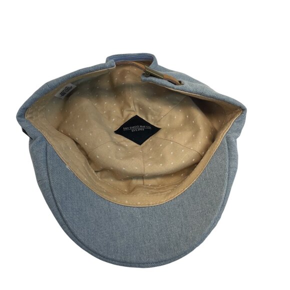 San Diego Hat Co. Blue Denim Ivy Cap With Adjustable Strap & Ventilation Sz L/XL - Picture 8 of 8